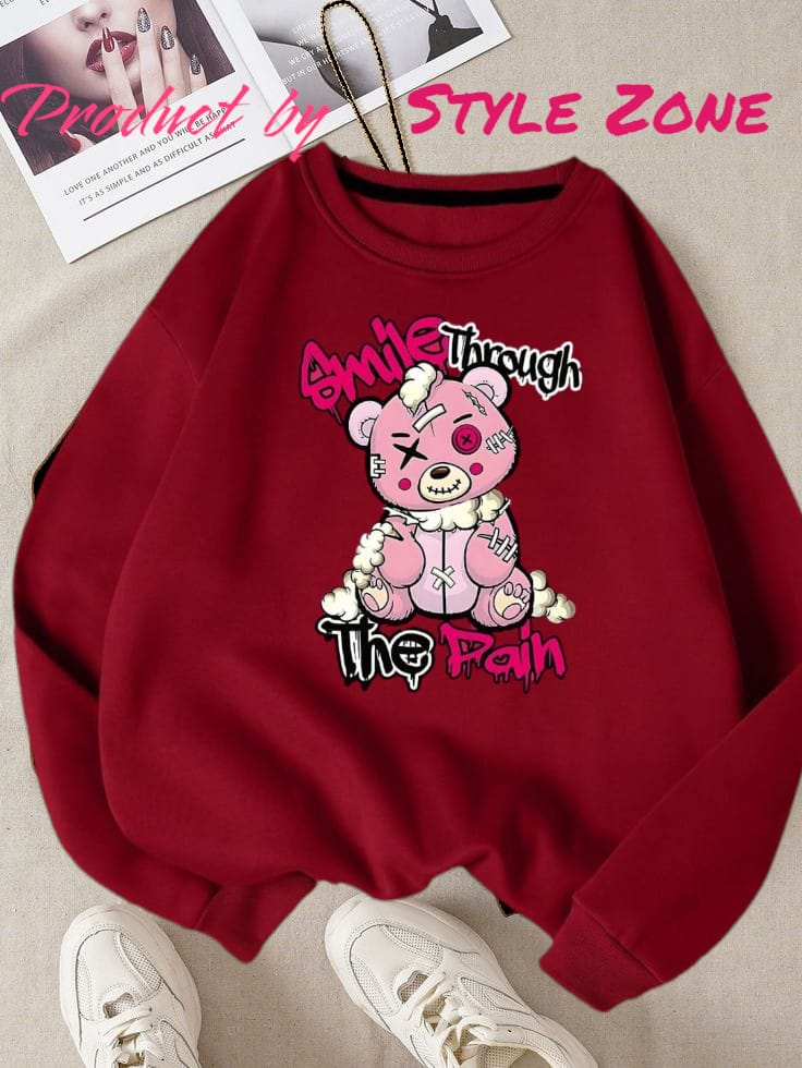 Angel Halo New York Oversized Brown Sweatshirt