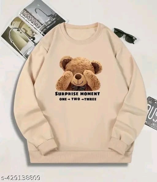 Surprise Moment Teddy Bear Cream Hoodie