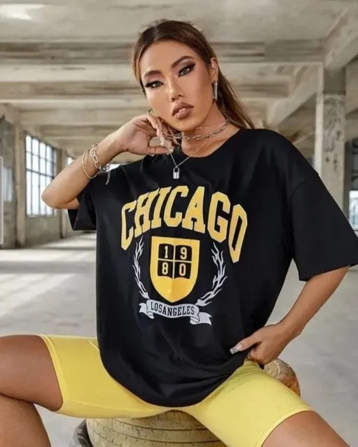 Solid Orange Oversized Streetwear T-Shirt